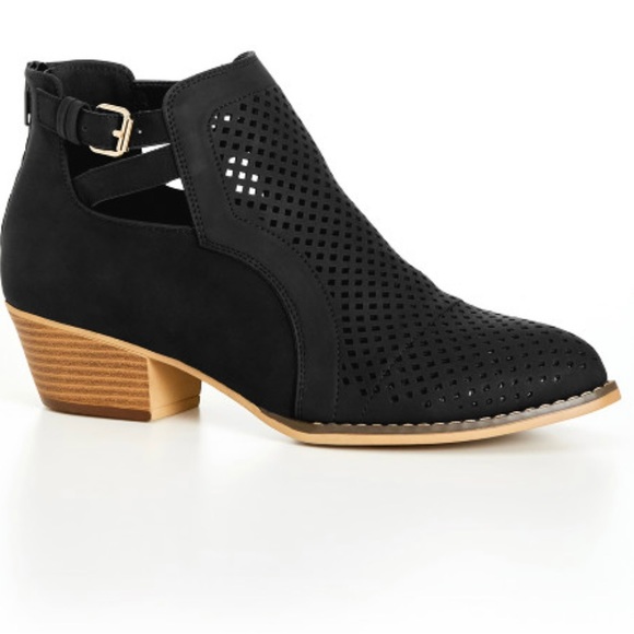 cloudwalkers Shoes - Cloudwalkers Black Wide Fit Ankle Boots